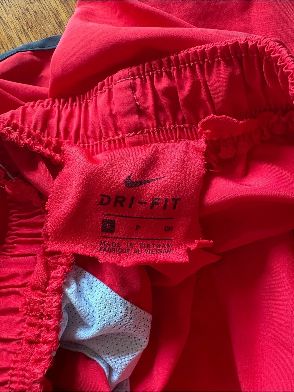 Nike Red Dri-FIT Athletic Shorts with Black Trim
